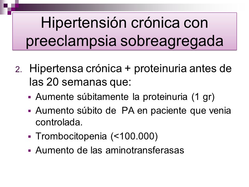 Etiología de la hipertensión crónica y preeclampsia
